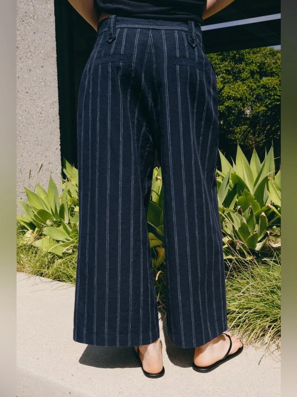 ZARA STRIPED LINEN PANTS ZW COLLECTION